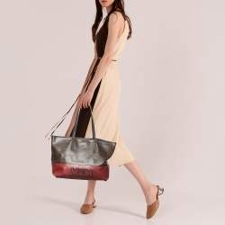 Pre Owned MCM Multicolor Visetos Coated Canvas and Leather Shopping Tote