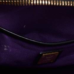 Pre Owned MCM Black Leather Zip Satchel