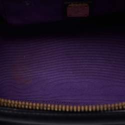 Pre Owned MCM Black Leather Zip Satchel