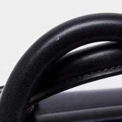 Pre Owned MCM Black Leather Zip Satchel