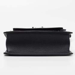 Pre Owned MCM Black Leather Patricia Studded Top Handle Bag