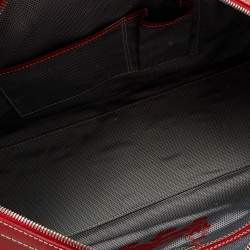 MCM Red Patent Leather Duffle Bag