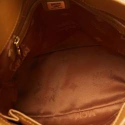 Pre Owned MCM Cognac Visetos Coated Canvas And Leather Tote