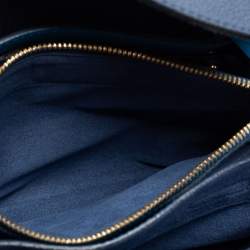 Pre Owned MCM Blue Leather Mini Milla Park Avenue Tote