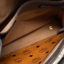 Pre Owned MCM Grey Leather Mini Milla Park Avenue Tote