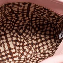 Pre Owned MCM Pink Visetos Coated Canvas and Leather Mini Anya Zip Tote