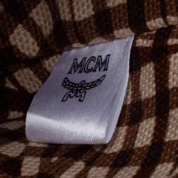 Pre Owned MCM Pink Visetos Coated Canvas and Leather Mini Anya Zip Tote