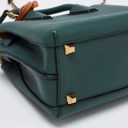 Pre Owned MCM Green Leather Mini Milla Park Avenue Tote