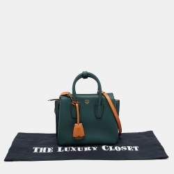 Pre Owned MCM Green Leather Mini Milla Park Avenue Tote