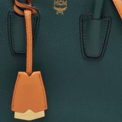 Pre Owned MCM Green Leather Mini Milla Park Avenue Tote