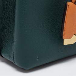 Pre Owned MCM Green Leather Mini Milla Park Avenue Tote