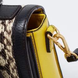 Pre Owned MCM Multicolor Snakeskin And Leather Little Veronica Top Handle Bag