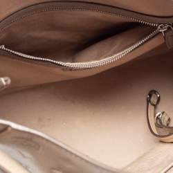 MCM Grey Monogram Leather Shoulder Bag