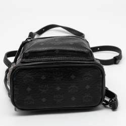 MCM Black Visetos Coated Canvas And Leather X-Mini Stark Bebe Boo Backpack