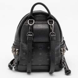 MCM Black Visetos Coated Canvas And Leather X-Mini Stark Bebe Boo Backpack