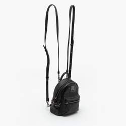 MCM Black Visetos Coated Canvas And Leather X-Mini Stark Bebe Boo Backpack