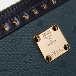 MCM Black Visetos Coated Canvas and Leather Berlin Box Bag