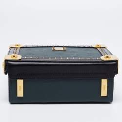 MCM Black Visetos Coated Canvas and Leather Berlin Box Bag