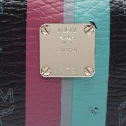 MCM Black Visetos Coated Canvas And Leather Chain Pochette