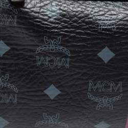 MCM Black Visetos Coated Canvas And Leather Chain Pochette