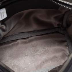 Pre Owned MCM  Silver/Black Monogram Leather Crystal Studded Backpack