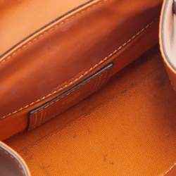 Pre Owned MCM Brown Visetos Coated Canvas and Leather Embellished Mini Heritage Top Handle Bag