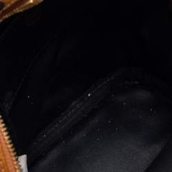 MCM Cognac Visetos Coated Canvas Mini Stark Side Studs Backpack