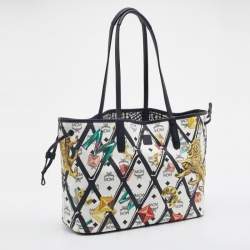  MCM Multicolored Coated Canvas and Leather Rombi Motif Reversible Tote