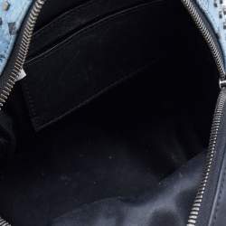 MCM Blue Visetos Coated Canvas Mini Stark Studded Backpack