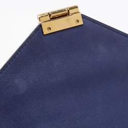 MCM Navy Blue Leather Small Patricia Crossbody Bag