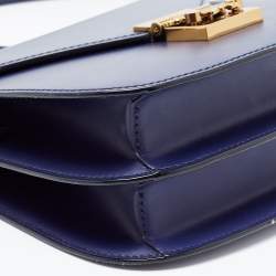 MCM Navy Blue Leather Small Patricia Crossbody Bag