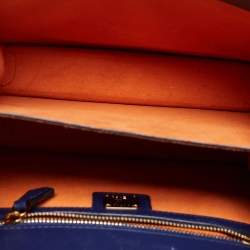MCM Navy Blue Leather Small Patricia Crossbody Bag