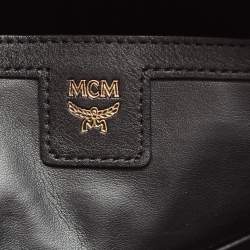MCM Red Visetos Leather Stud Stark Backpack