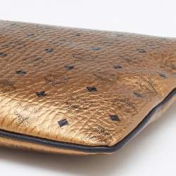 MCM Metallic Gold Visetos Coated Canvas Crossbody Bag
