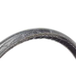 Pre Owned MCM Black Leather Croc Embossed Leather Tote