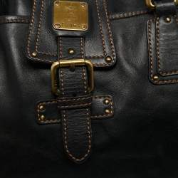 Pre Owned MCM Black Leather Satchel