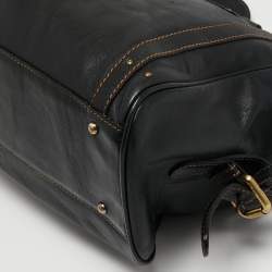 Pre Owned MCM Black Leather Satchel