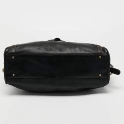 Pre Owned MCM Black Leather Satchel