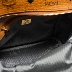 Pre Owned MCM Tan Visetos Coated Canvas And Leather Stark Bebe Boo Backpack