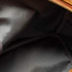 Pre Owned MCM Tan Visetos Coated Canvas And Leather Stark Bebe Boo Backpack