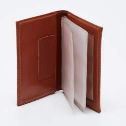 MCM Cognac Visetos Coated Canvas Bifold Card Holder