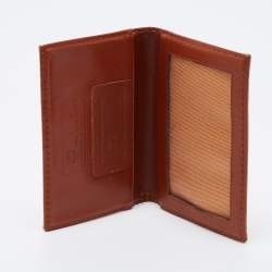 MCM Cognac Visetos Coated Canvas Bifold Card Holder