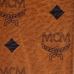 MCM Cognac Visetos Coated Canvas Bifold Card Holder