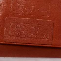 MCM Cognac Visetos Coated Canvas Bifold Card Holder