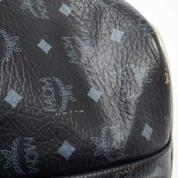 MCM Black Visetos Coated Canvas and Leather Princess Lion Shopper Tote