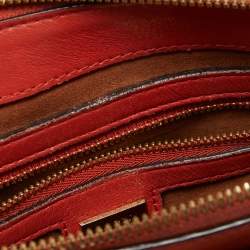 MCM Tan/Orange Visetos Coated Canvas and Leather Chain Crossbody Bag