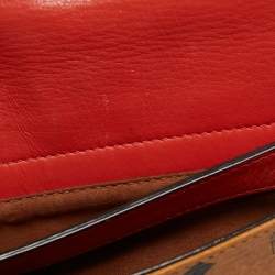MCM Tan/Orange Visetos Coated Canvas and Leather Chain Crossbody Bag