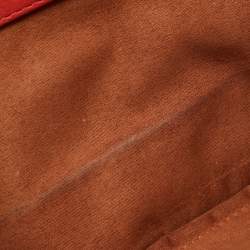 MCM Tan/Orange Visetos Coated Canvas and Leather Chain Crossbody Bag