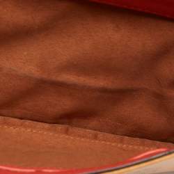 MCM Tan/Orange Visetos Coated Canvas and Leather Chain Crossbody Bag
