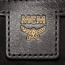 Pre Owned MCM Cognac Visetos Coated Canvas Small Stark Backpack